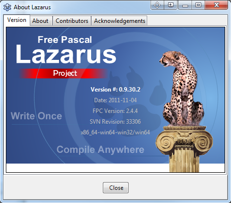 Lazarus on Windows 7